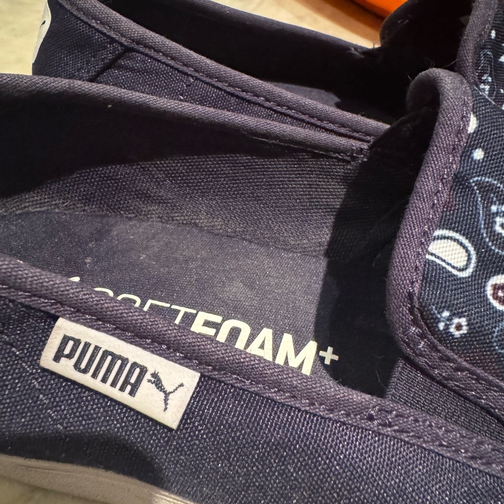 Puma Navy Paisley Slip-On Sneakers - Picture 4 of 9